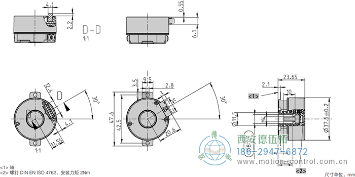 AD35光電絕對值電機(jī)反饋編碼器外形及安裝尺寸 - 西安德伍拓自動(dòng)化傳動(dòng)系統(tǒng)有限公司